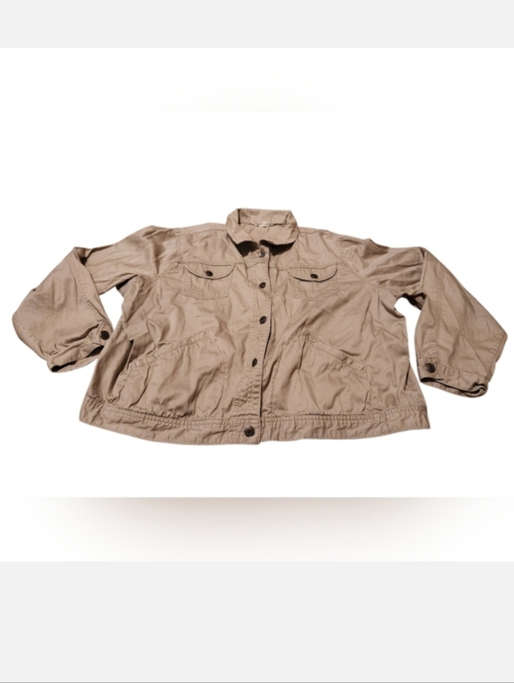 Women’s 2X Woolrich Tan Button-Up Jacket
